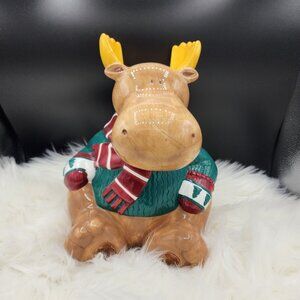 Vintage St. Nicholas Square Moose Cookie Jar 1999